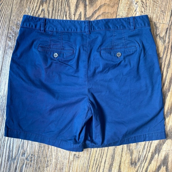 Talbots Navy Blue The Weekend Chino Short Mid Length - Picture 3 of 4